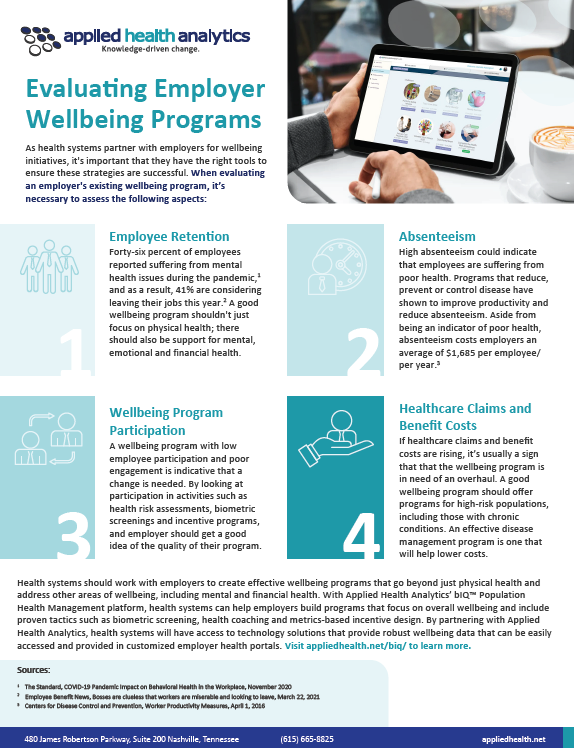 Evaluating Employer Wellbeing Programs